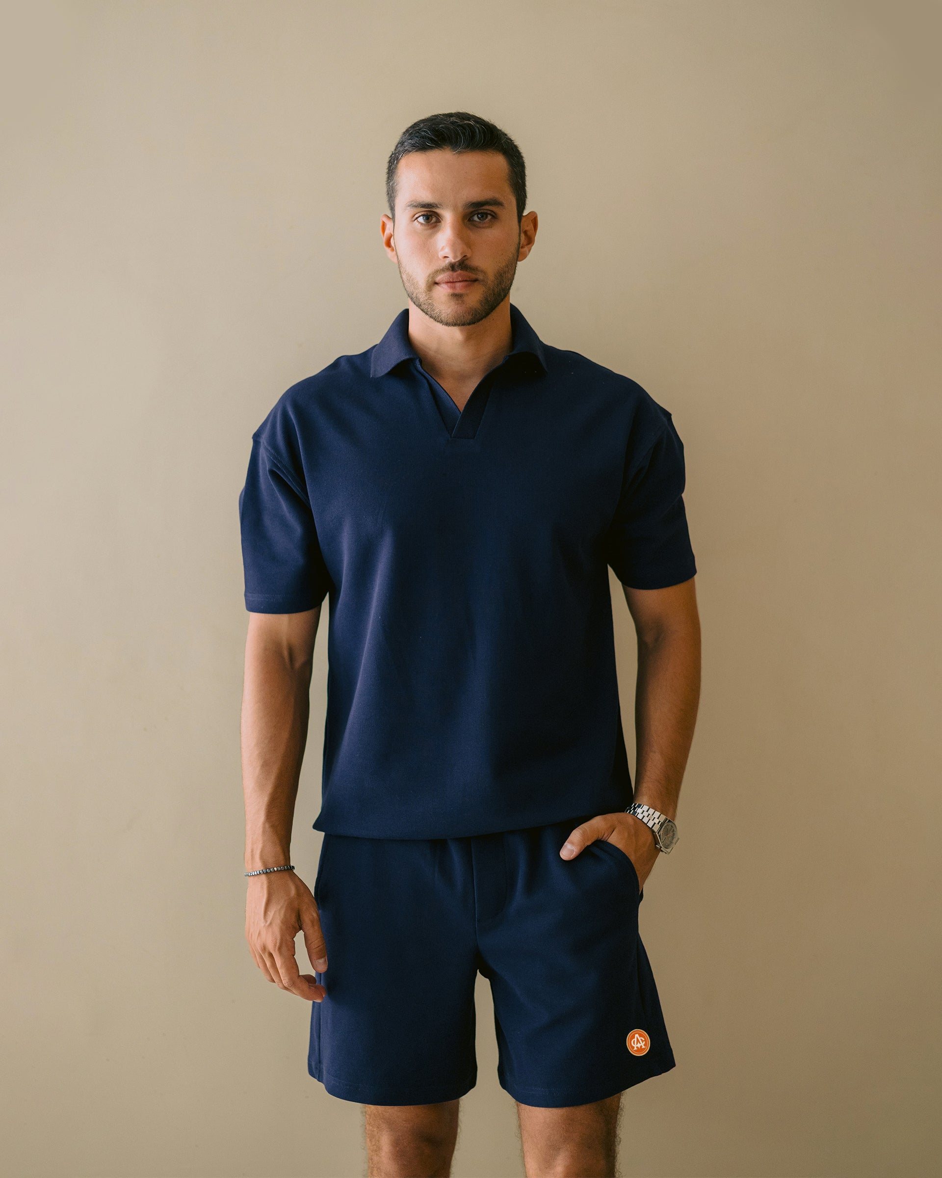 LE SHORT WAFFLE MONOGRAMMÉ