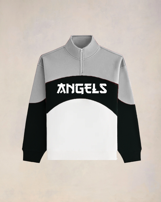 ANGELS QUARTER ZIP SWEATER