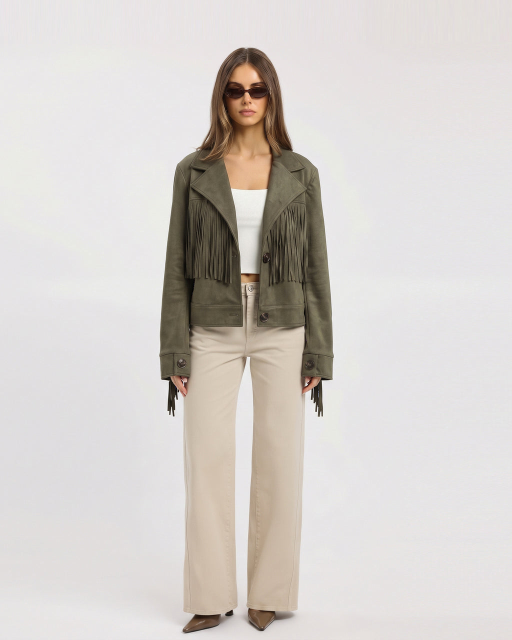 Elisabetta Fringed Suede Jacket