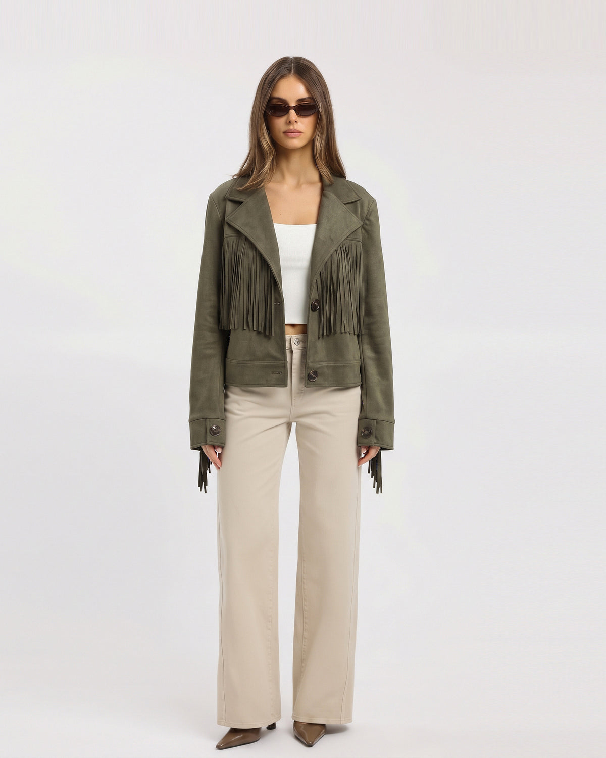 Elisabetta Fringed Suede Jacket