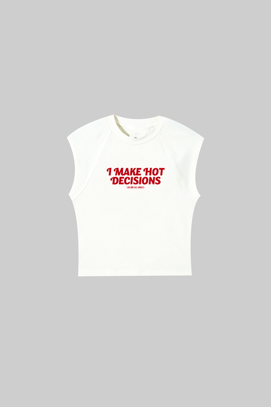 "HOT DECISIONS" CROP TOP