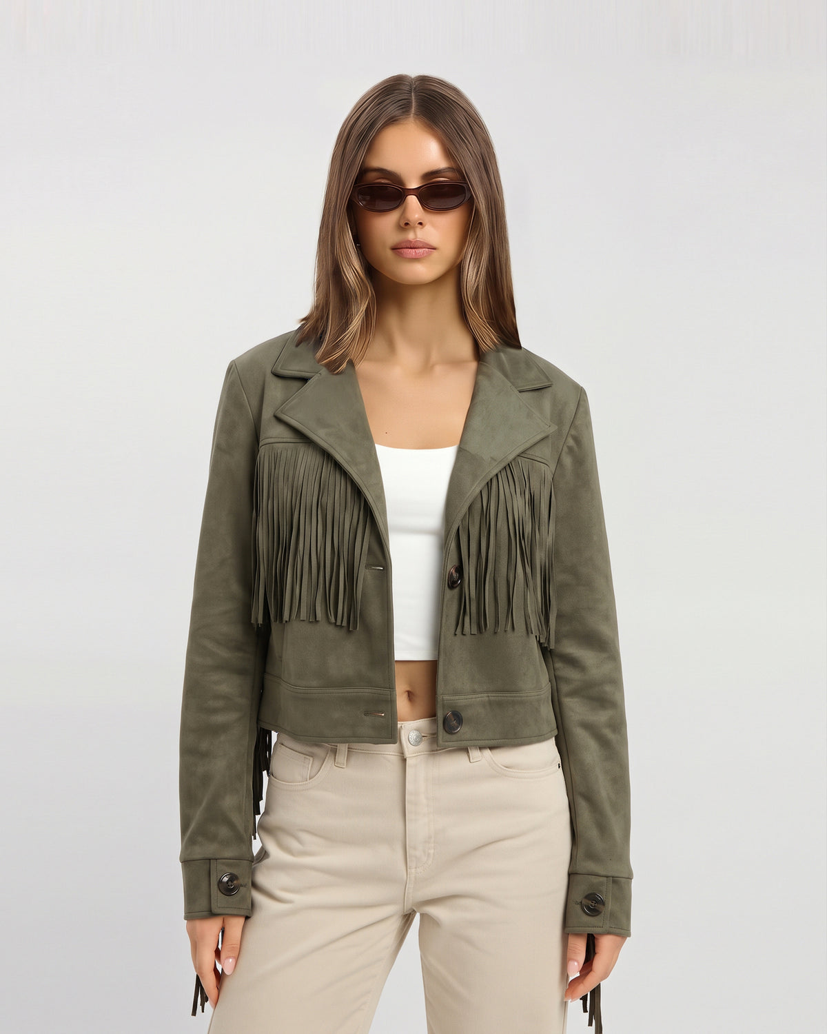 Elisabetta Fringed Suede Jacket