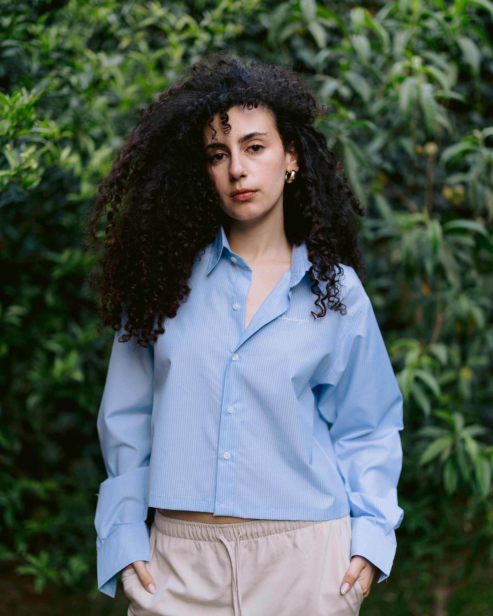 HÉRITAGE CROPPED STRIPED SHIRT