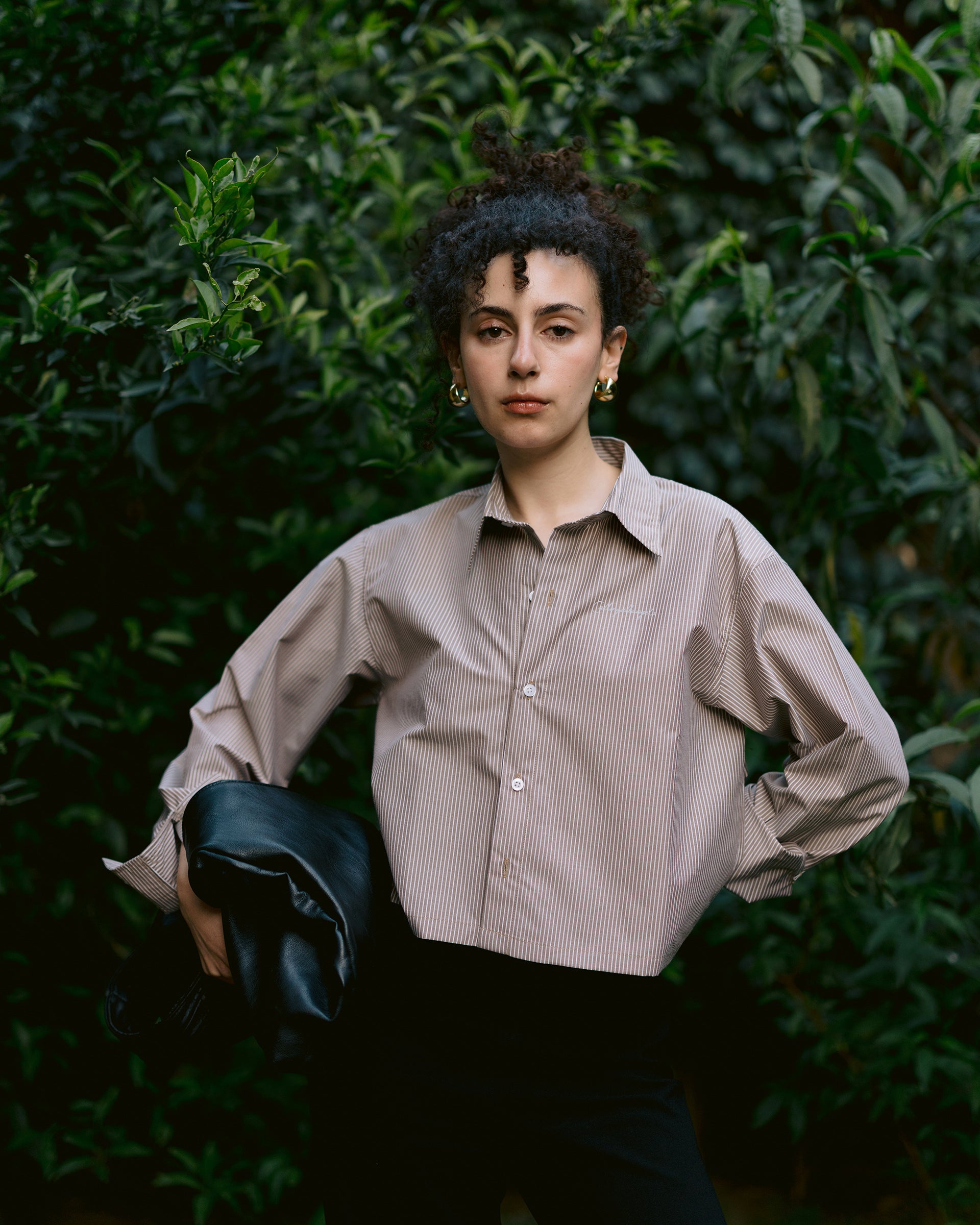 HÉRITAGE CROPPED STRIPED SHIRT