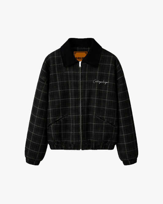 SIGNATURE CHECKERED BOMBER JACKET