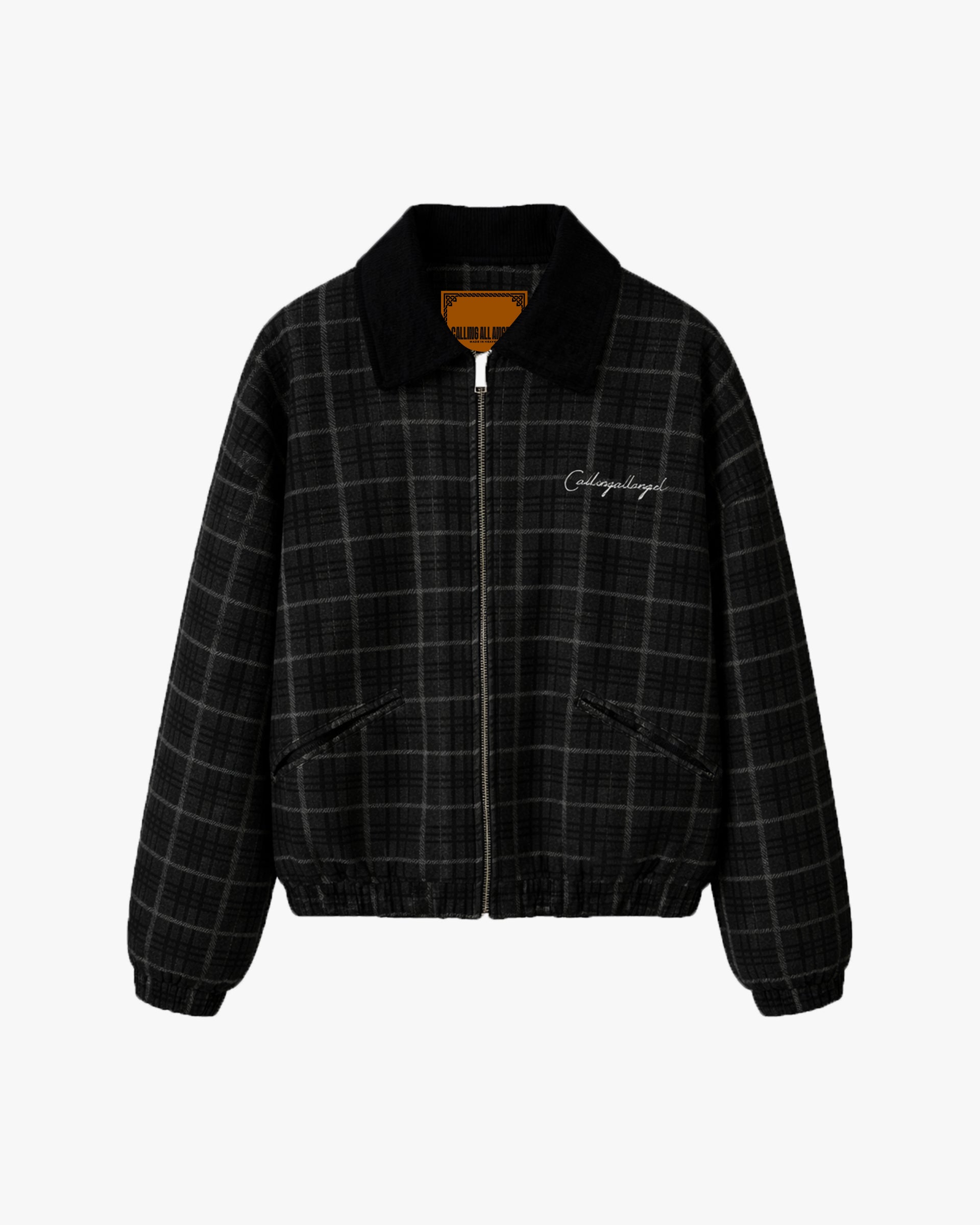 SIGNATURE CHECKERED BOMBER JACKET