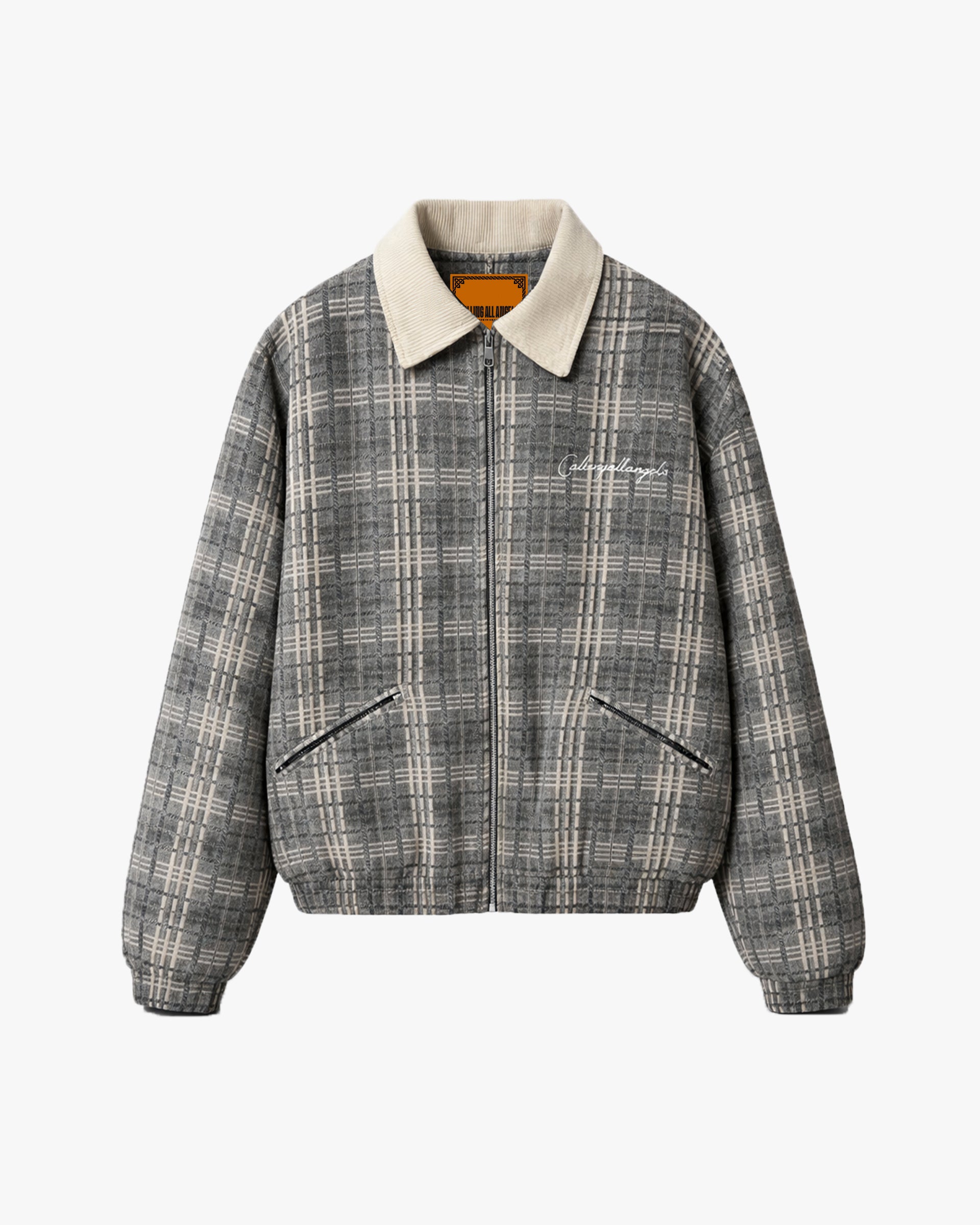 SIGNATURE CHECKERED BOMBER JACKET