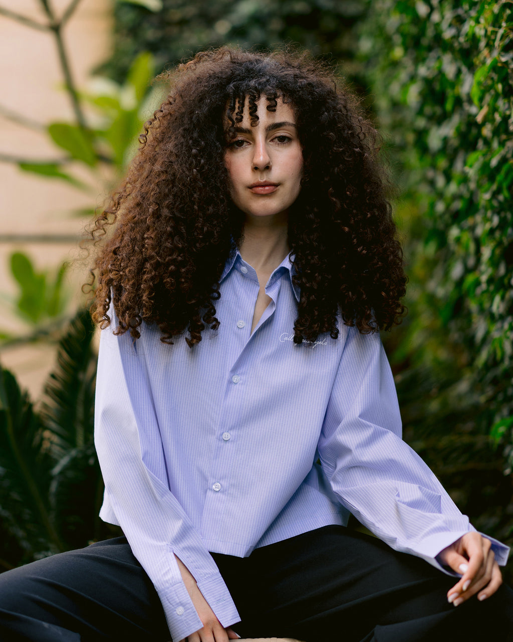 Estela Cropped Striped Shirt