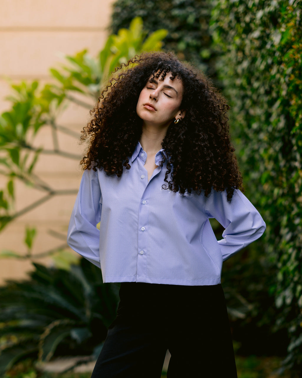 Estela Cropped Striped Shirt