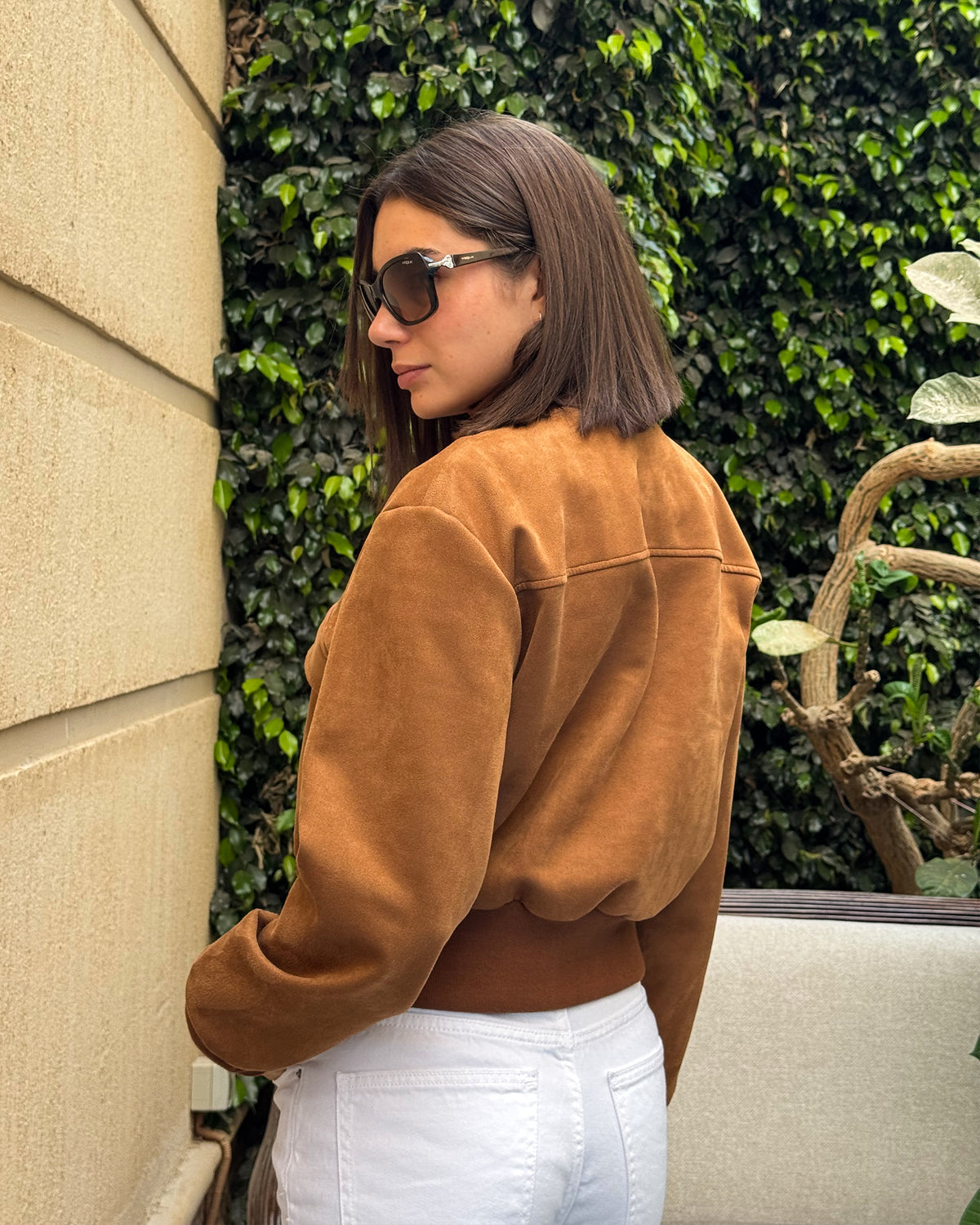 Chiara Bomber Suede Jacket