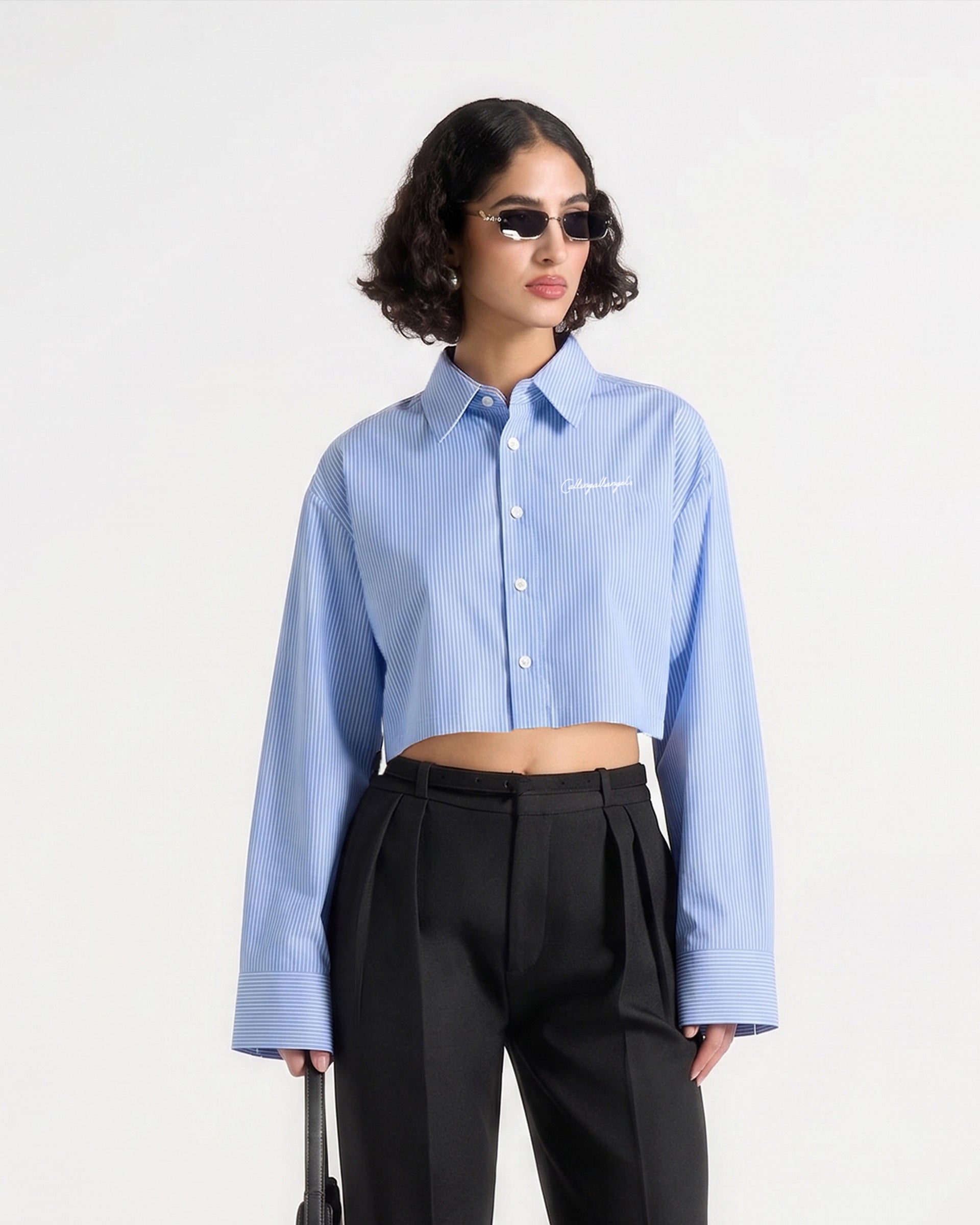 HÉRITAGE CROPPED STRIPED SHIRT