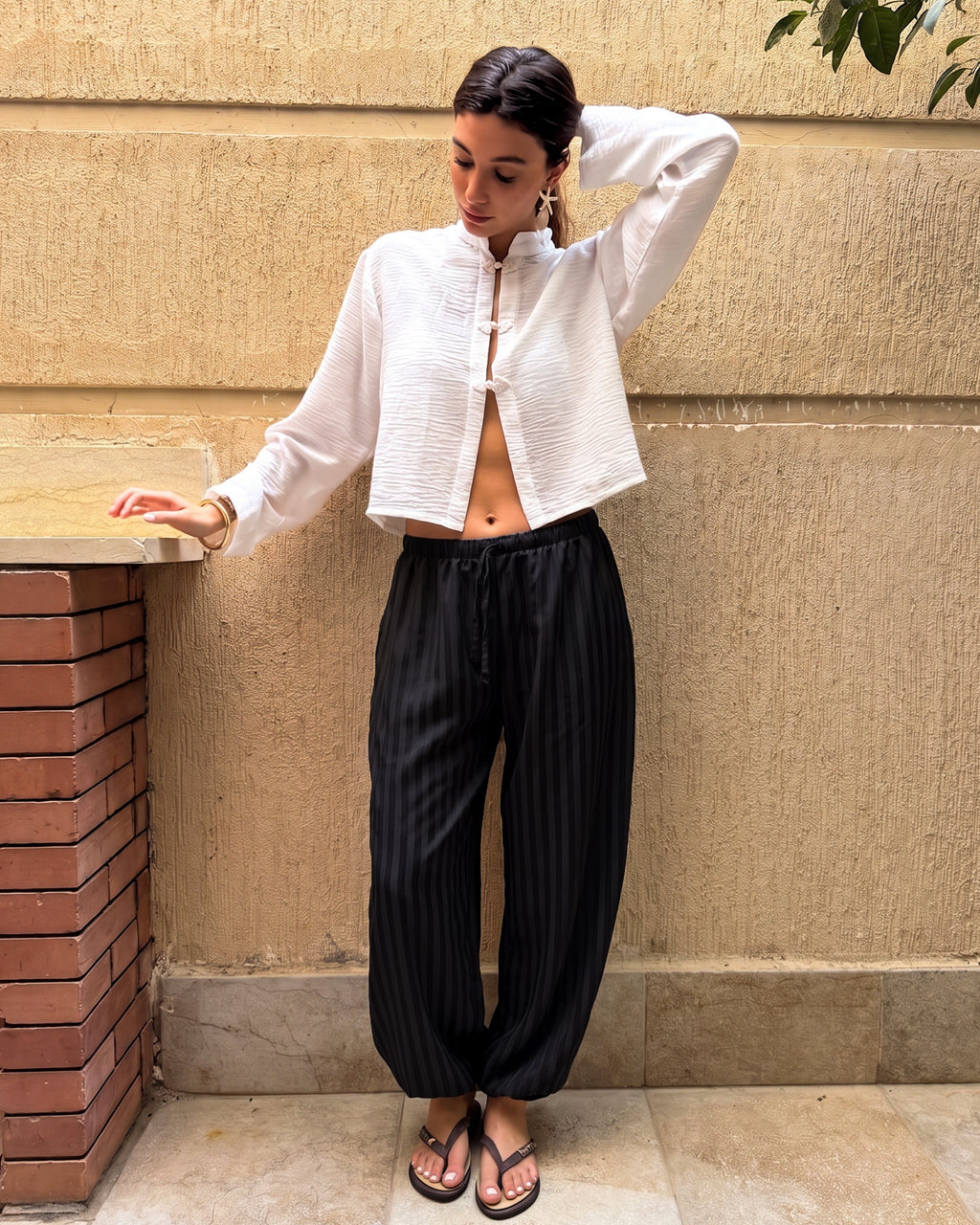 Syna Striped Balloon Pants